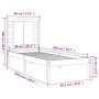 Estructura de cama de madera maciza de pino 90x200 cm de vidaXL, Camas y somieres - Ref: Foro24-3104203, Precio: 92,41 €, Des...