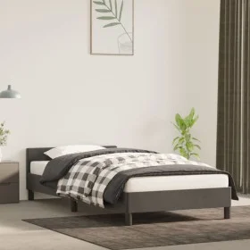 Dark gray velvet bed frame with headboard 90x190cm by vidaXL, Beds and slatted bases - Ref: Foro24-347544, Price: 85,63 €, Di...