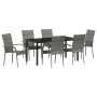 Conjunto de Comedor de Jardín 7 pcs Gris en Sillas de jardín | Comprar online en Foru.es
