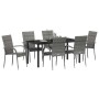 Conjunto de Comedor de Jardín 7 pcs Gris en Sillas de jardín | Comprar online en Foru.es