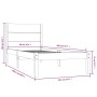 Estructura de cama de madera maciza de pino 90x200 cm de vidaXL, Camas y somieres - Ref: Foro24-3104138, Precio: 88,58 €, Des...
