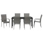 Conjunto de Comedor de Jardín 7 pcs Gris en Sillas de jardín | Comprar online en Foru.es