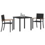 Conjunto de Comedor de Jardín 3 pcs Negro en Sillas de jardín | Comprar online en Foru.es