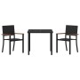 Conjunto de Comedor de Jardín 3 pcs Negro en Sillas de jardín | Comprar online en Foru.es
