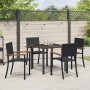 Conjunto de Comedor de Jardín 5 pcs Negro en Sillas de jardín | Comprar online en Foru.es