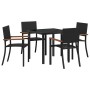 Conjunto de Comedor de Jardín 5 pcs Negro en Sillas de jardín | Comprar online en Foru.es