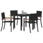 Conjunto de Comedor de Jardín 5 pcs Negro en Sillas de jardín | Comprar online en Foru.es