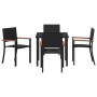 Conjunto de Comedor de Jardín 5 pcs Negro en Sillas de jardín | Comprar online en Foru.es