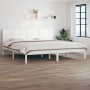 Estructura de cama madera maciza de pino blanco 200x200 cm de vidaXL, Camas y somieres - Ref: Foro24-3104174, Precio: 193,30 ...