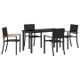 Conjunto de Comedor de Jardín 5 pcs Negro en Sillas de jardín | Comprar online en Foru.es