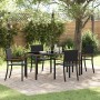 Conjunto de Comedor de Jardín 5 pcs Negro en Sillas de jardín | Comprar online en Foru.es