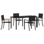 Conjunto de Comedor de Jardín 5 pcs Negro en Sillas de jardín | Comprar online en Foru.es