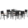 Conjunto de Comedor de Jardín 7 pcs Negro en Sillas de jardín | Comprar online en Foru.es