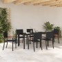 Conjunto de Comedor de Jardín 7 pcs Negro en Sillas de jardín | Comprar online en Foru.es