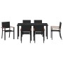 Conjunto de Comedor de Jardín 7 pcs Negro en Sillas de jardín | Comprar online en Foru.es
