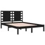 Solid black pine wood bed frame 200x200 cm by vidaXL, Beds and slatted bases - Ref: Foro24-3104242, Price: 173,30 €, Discount: %