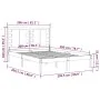 Solid black pine wood bed frame 200x200 cm by vidaXL, Beds and slatted bases - Ref: Foro24-3104242, Price: 173,30 €, Discount: %