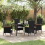 Conjunto de Comedor de Jardín con cojín 5 pcs Negro en Sillas de jardín | Comprar online en Foru.es