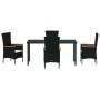 Conjunto de Comedor de Jardín con cojín 5 pcs Negro en Sillas de jardín | Comprar online en Foru.es