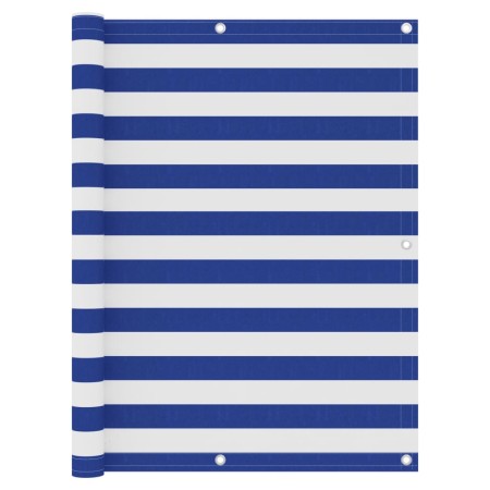 Toldo para balcón tela oxford blanco y azul 120x300 cm en Sombrillas | Comprar online en Foru.es