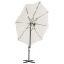 Sombrilla voladiza con poste de acero arena 300 cm de vidaXL, Sombrillas - Ref: Foro24-44628, Precio: 101,56 €, Descuento: %