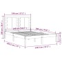 Estructura de cama de madera maciza de pino negra 140x190 cm de vidaXL, Camas y somieres - Ref: Foro24-3104202, Precio: 167,8...