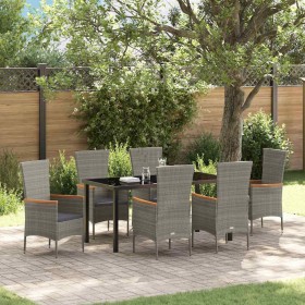 Conjunto de Comedor de Jardín con cojín 7 pcs Gris en Sillas de jardín | Comprar online en Foru.es
