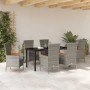 Conjunto de Comedor de Jardín con cojín 7 pcs Gris en Sillas de jardín | Comprar online en Foru.es
