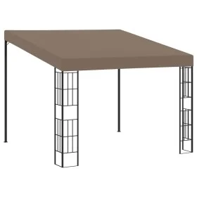 Cenador con montaje en la pared gris taupe 3x3 m de vidaXL, Carpas y cenadores - Ref: Foro24-312260, Precio: 220,87 €, Descue...