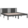 Estructura de cama de madera maciza de pino gris 200x200 cm de vidaXL, Camas y somieres - Ref: Foro24-3104240, Precio: 175,40...