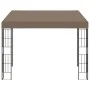 Cenador con montaje en la pared gris taupe 3x3 m de vidaXL, Carpas y cenadores - Ref: Foro24-312260, Precio: 220,87 €, Descue...
