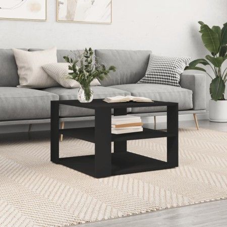 Mesa de centro madera de ingeniería negro 59,5x59,5x40 cm de vidaXL, Mesas de centro - Ref: Foro24-834246, Precio: 38,89 €, D...