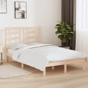Estructura de cama madera maciza de pino 120x200 cm de vidaXL, Camas y somieres - Ref: Foro24-3104343, Precio: 109,48 €, Desc...