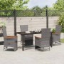 Conjunto de Comedor de Jardín 5 pcs Gris ratán sintético en Sillas de jardín | Comprar online en Foru.es