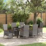 Conjunto de Comedor de Jardín 7 pcs Gris ratán sintético en Sillas de jardín | Comprar online en Foru.es