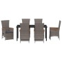 Conjunto de Comedor de Jardín 7 pcs Gris ratán sintético en Sillas de jardín | Comprar online en Foru.es