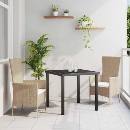 Conjunto de Comedor de Jardín 3 pcs Beige ratán sintético en Sillas de jardín | Comprar online en Foru.es