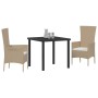 Conjunto de Comedor de Jardín 3 pcs Beige ratán sintético en Sillas de jardín | Comprar online en Foru.es