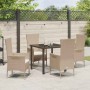 Conjunto de Comedor de Jardín 5 pcs Beige ratán sintético en Sillas de jardín | Comprar online en Foru.es