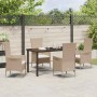 Conjunto de Comedor de Jardín 5 pcs Beige ratán sintético en Sillas de jardín | Comprar online en Foru.es