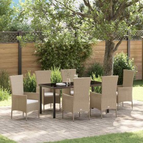Conjunto de Comedor de Jardín 7 pcs Beige ratán sintético en Sillas de jardín | Comprar online en Foru.es