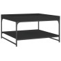 Mesa de centro madera de ingeniería y hierro negro 80x80x45 cm de vidaXL, Mesas de centro - Ref: Foro24-832813, Precio: 46,34...