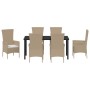 Conjunto de Comedor de Jardín 7 pcs Beige ratán sintético en Sillas de jardín | Comprar online en Foru.es