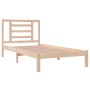 Estructura de cama de madera maciza de pino 90x200 cm de vidaXL, Camas y somieres - Ref: Foro24-3104333, Precio: 81,32 €, Des...