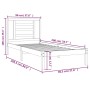 Estructura de cama de madera maciza de pino 90x200 cm de vidaXL, Camas y somieres - Ref: Foro24-3104333, Precio: 81,32 €, Des...