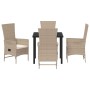 Conjunto de Comedor de Jardín 5 pcs Beige ratán sintético en Sillas de jardín | Comprar online en Foru.es