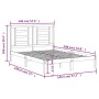 Estructura de cama de madera maciza de pino blanco 140x190 cm de vidaXL, Camas y somieres - Ref: Foro24-3104329, Precio: 124,...