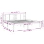 Estructura de cama madera maciza de pino blanco 200x200 cm de vidaXL, Camas y somieres - Ref: Foro24-3104239, Precio: 154,94 ...