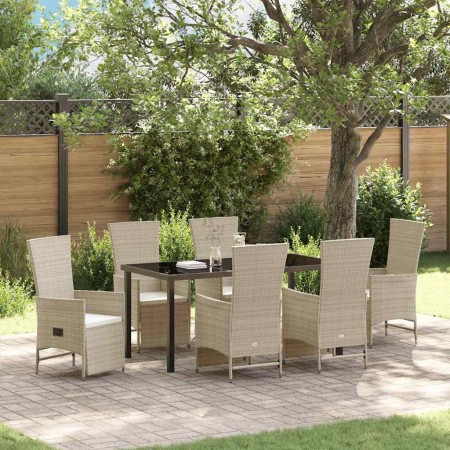 Conjunto de Comedor de Jardín 7 pcs Beige ratán sintético en Sillas de jardín | Comprar online en Foru.es