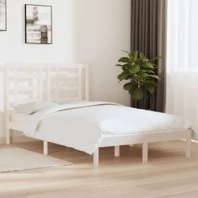 Estructura de cama madera maciza de pino blanco 120x200 cm de vidaXL, Camas y somieres - Ref: Foro24-3104344, Precio: 114,79 ...